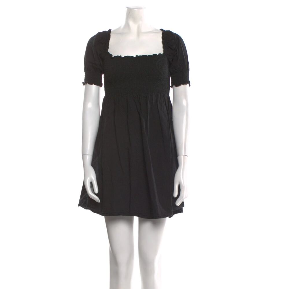 HILL HOUSE Home Women Katherine Nap Dress XS Black Diamond Textured Mini